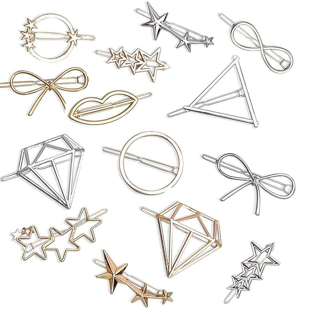 Korean Style Pearl Barrettes & Marble Alligator Hair Clips for Women - 4-Pack Hair Accessories Set for Parties, Weddings & Everyday Wear