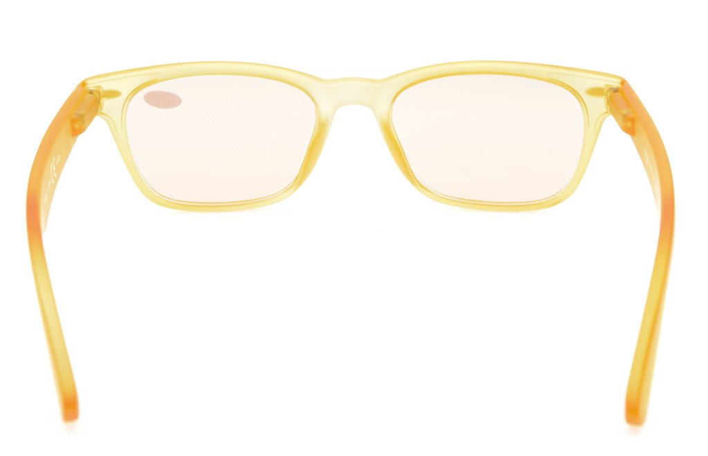 Eyekepper Computer Glasses with Blue Light Blocking - Comfortable Tinted Lens for Digital Eye Strain Relief, Matte Yellow Frame +3.00 Diopter - Perfect for Office Work, Gaming & Screen Time