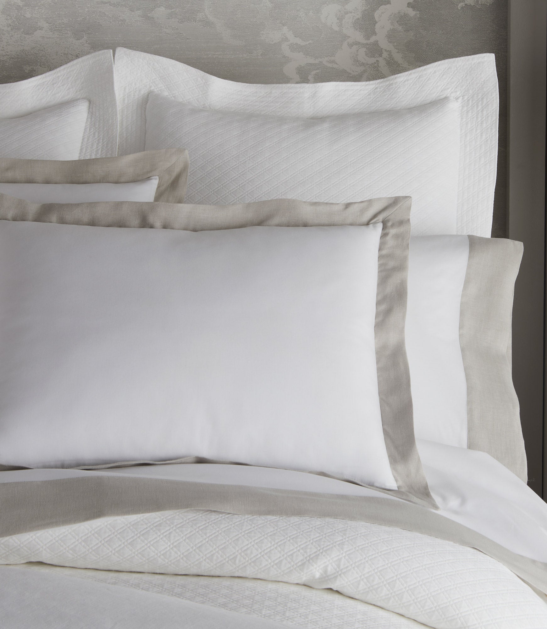 Mandalay Linen Cuff Sham - Premium European Flax Linen Pillowcase Set for Bedroom Decor, Queen Size, Soft & Breathable - Perfect for Home, Hotel, and Airbnb Styling