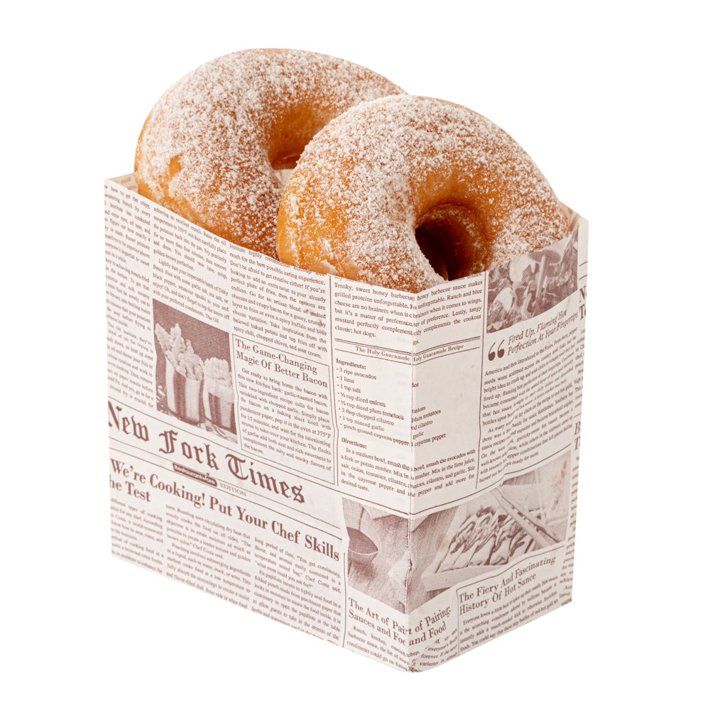 Eco-Friendly Sepia Newsprint Paper Snack Bags 4