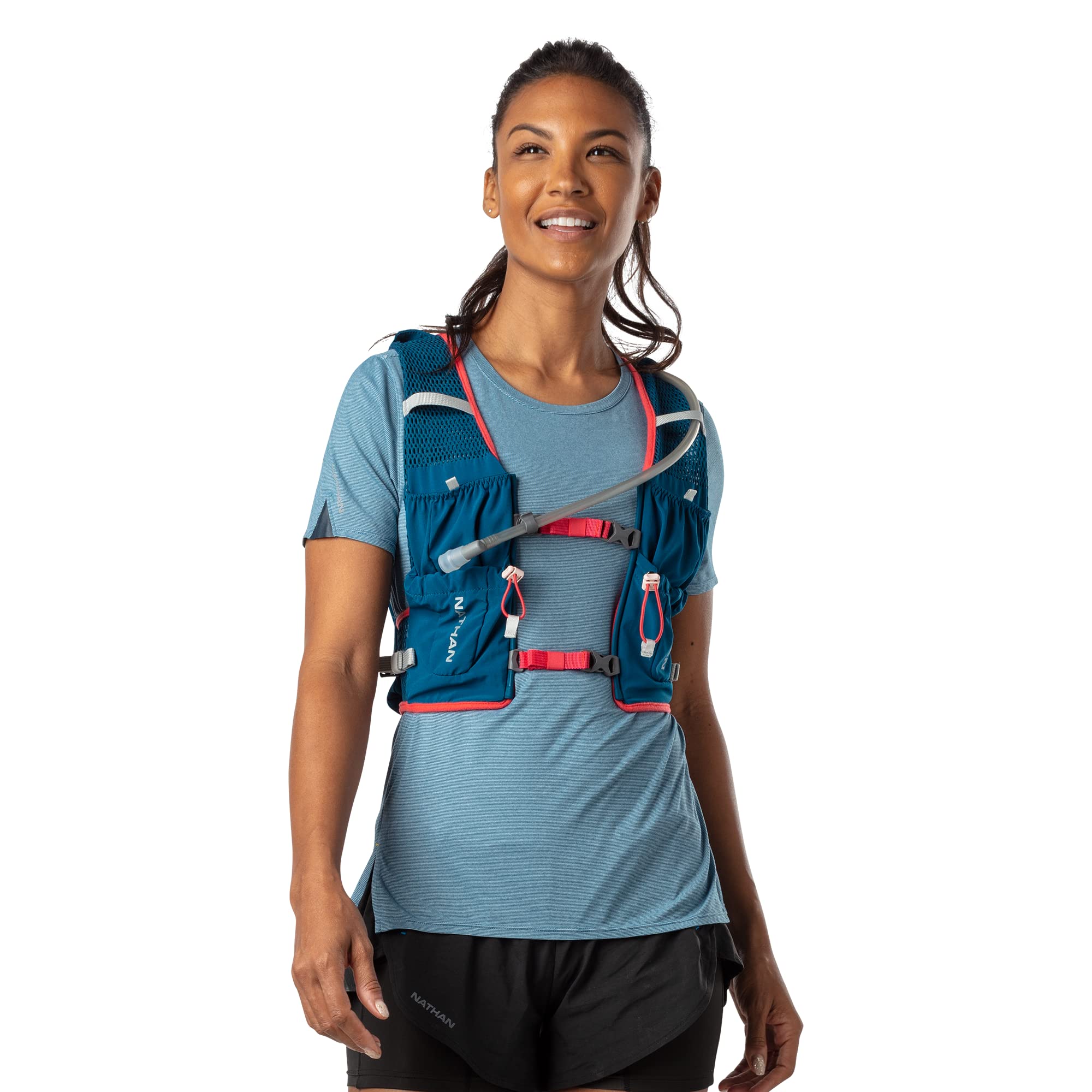 Nathan VaporAir Lite 4L Hydration Running Vest with 2L Water Bladder - Lightweight Breathable Hiking Pack with Front Bottle Pockets for Trail Running, Cycling & Outdoor Adventures
