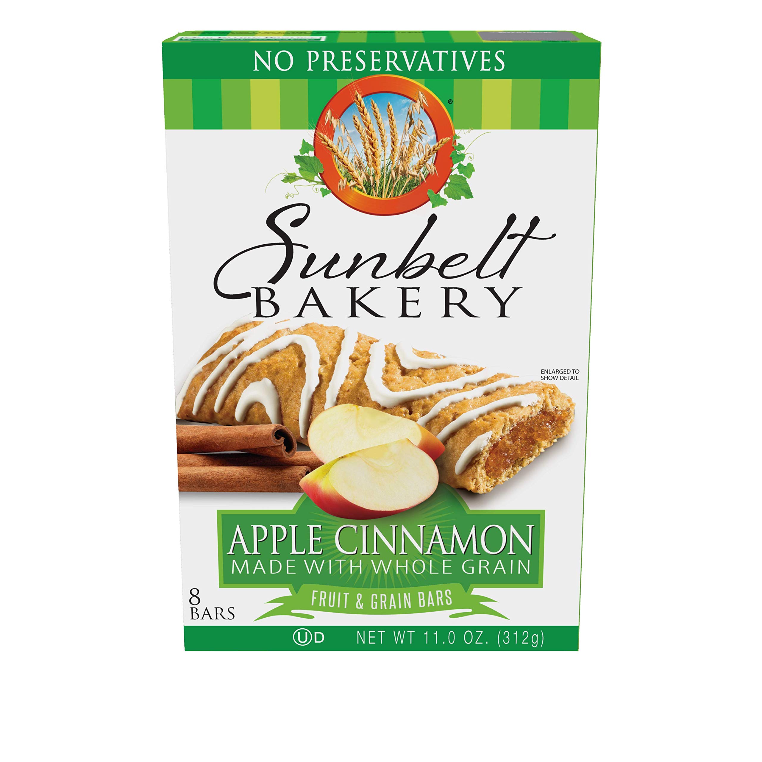 Sunbelt Bakery Apple Cinnamon Fruit & Grain Bars - 5 Boxes (40 Bars Total) | No Preservatives, Non-GMO, Healthy Snack for Breakfast, Hiking & On-the-Go Energy