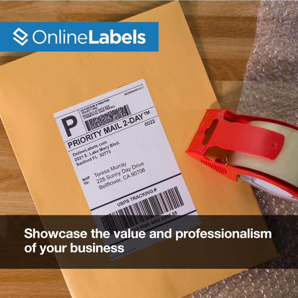 6.78 x 4.75 Inch USPS Shipping Labels - 4,000 Labels (2,000 Sheets) for Inkjet & Laser Printers - Compatible with USPS Click-N-Ship - Perfect for Ecommerce, Small Business & Package Shipping