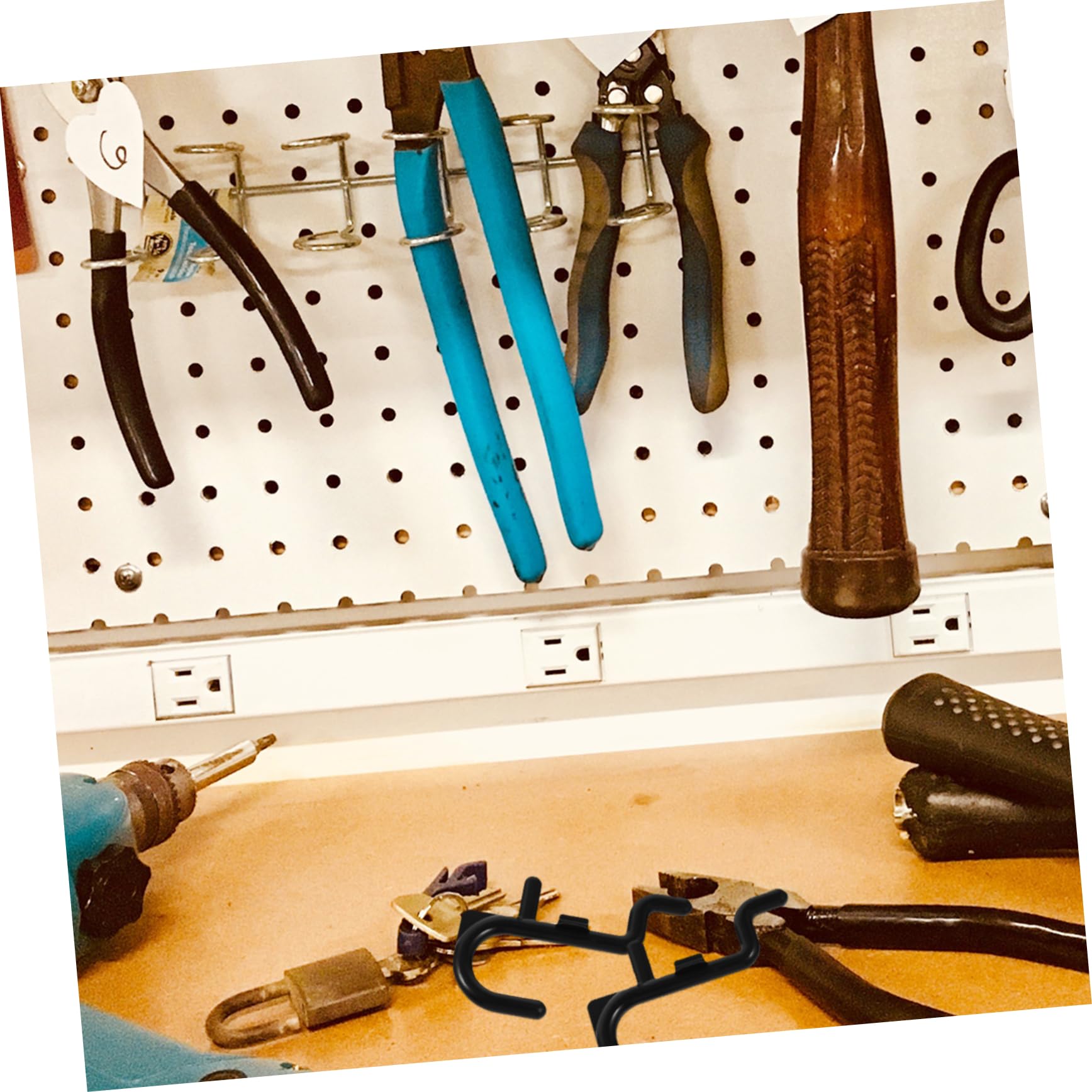 OUNONA 20-Piece Pegboard Hooks Set - Heavy Duty Wall Mount Organizer for Garage, Home & Office Storage - Perfect for Tools, Kitchen Utensils & DIY Supplies