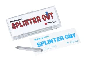 Splinter Out First Aid Kit - Splinter Remover Tool (10/Box, 4 Pack) MS-85770 - Essential for Home, Camping & Outdoor Safety