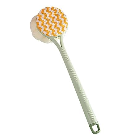 KARTCITY Long Handle Shower Brush with Detachable Head - Exfoliating Body Scrubber for Deep Cleaning, Back Scrubber for Men & Women - Perfect for Bath, Shower and Spa Exfoliation