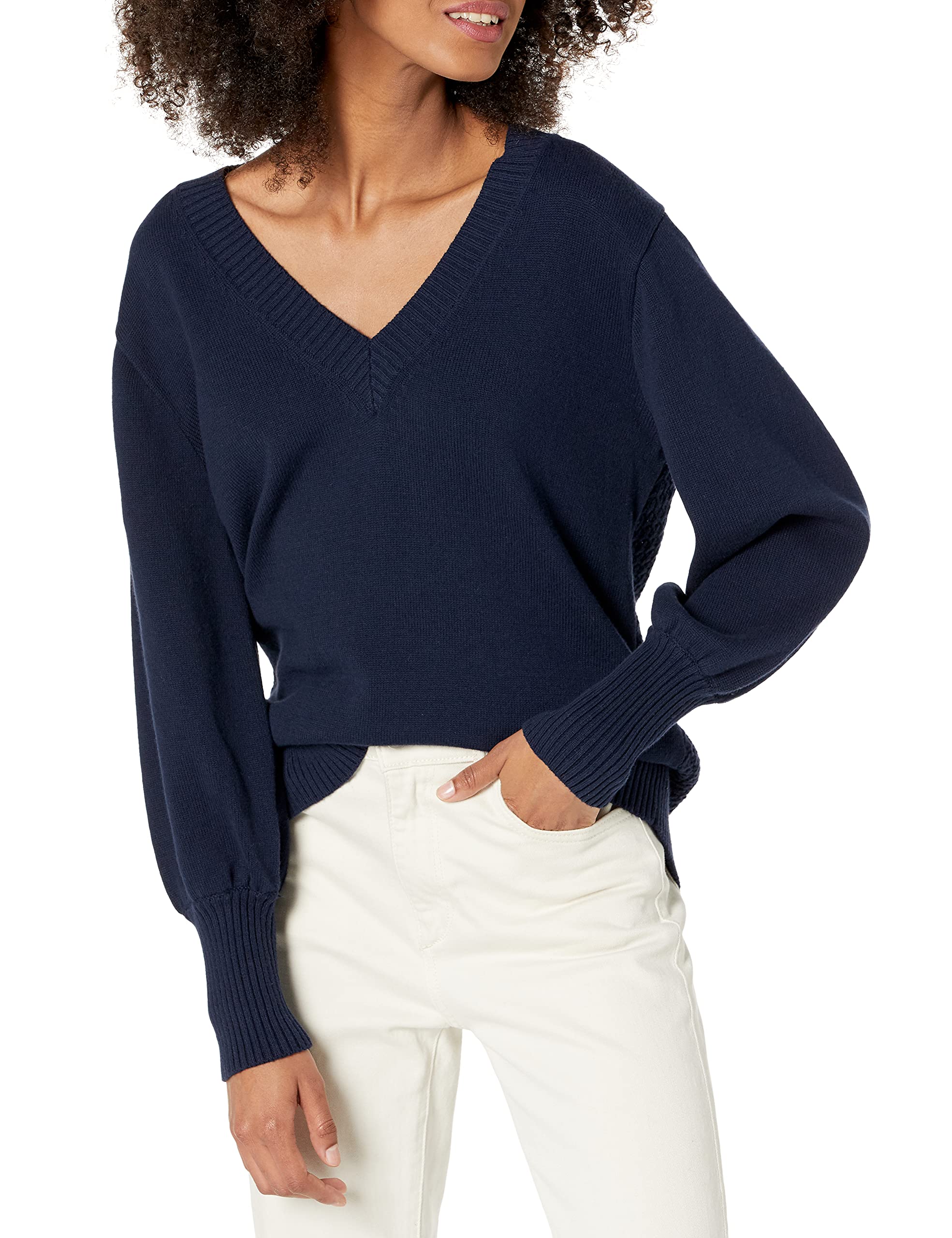 Textured Cable Knit Women's Cotton Sweater - Cozy Winter Pullover for Casual Outfits & Office Wear
