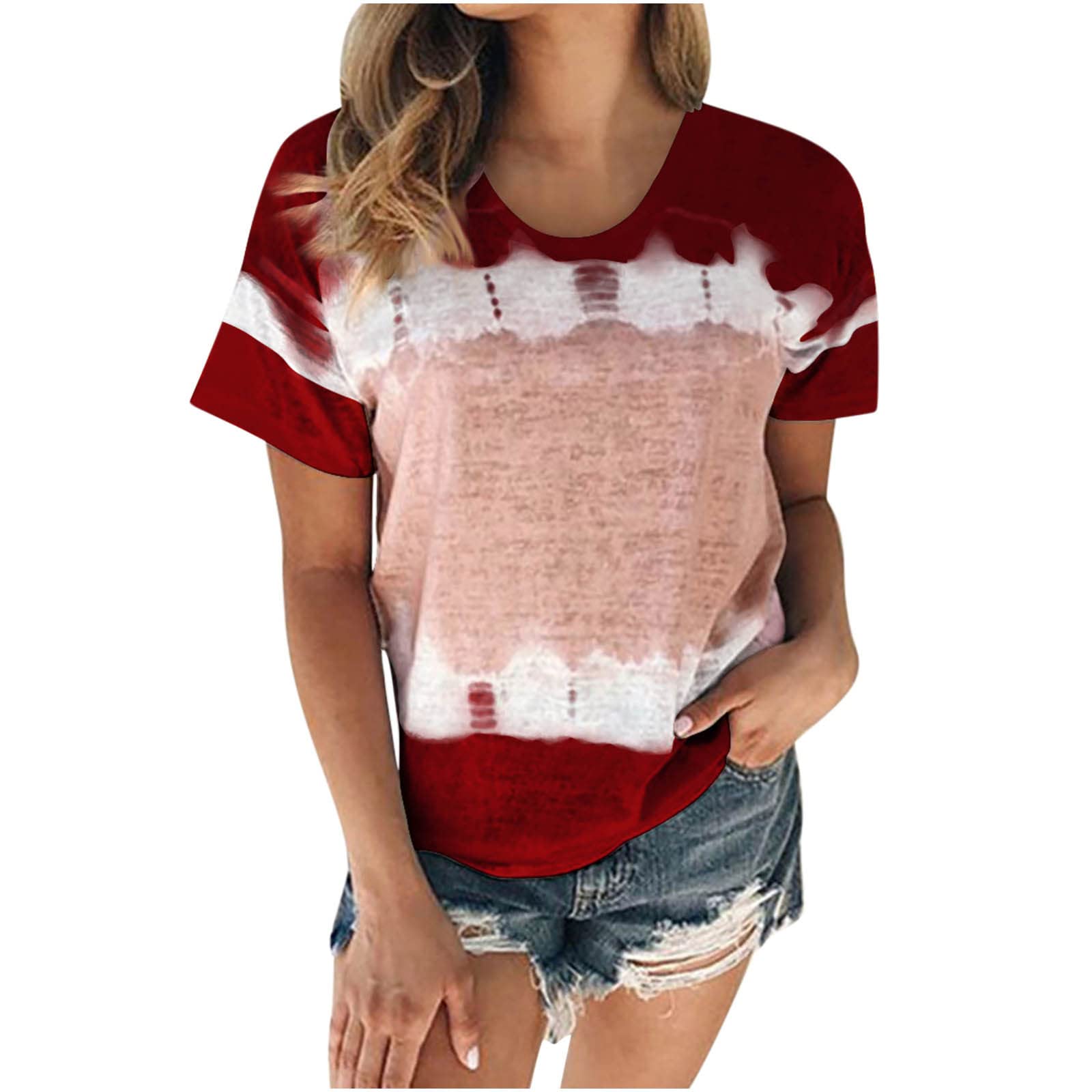 Women's Summer V-Neck T-Shirt - Casual Loose Fit Tunic Top | Trendy Sexy Blouse for Ladies | Comfortable Plus Size Tees for Beach, Travel & Everyday Wear