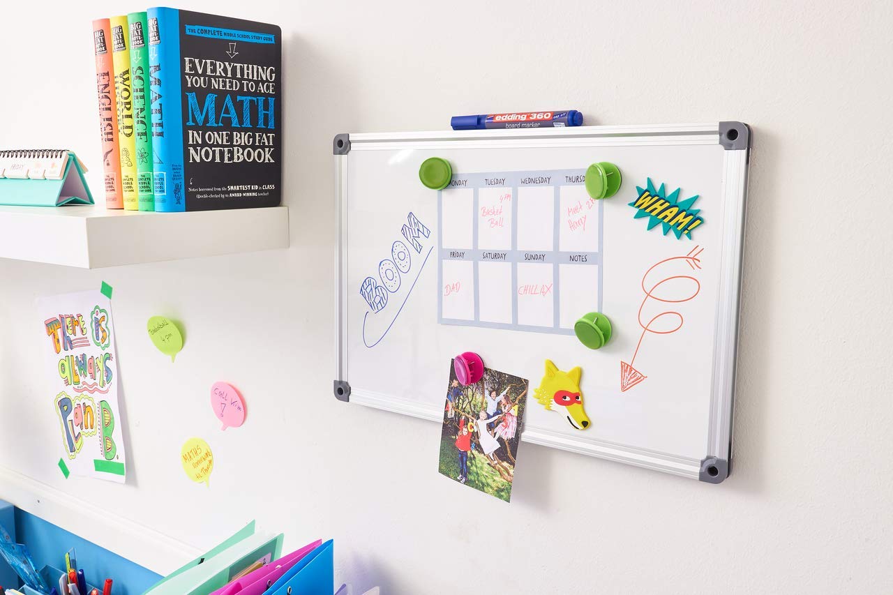 edding 360 Whiteboard Marker - Blue Refillable Dry Erase Marker with 1.5-3mm Round Tip - Perfect for Whiteboards, Flip Charts, Memo Boards & Sketch Notes - Ideal for Office Meetings, Classroom Teaching & Home Organization