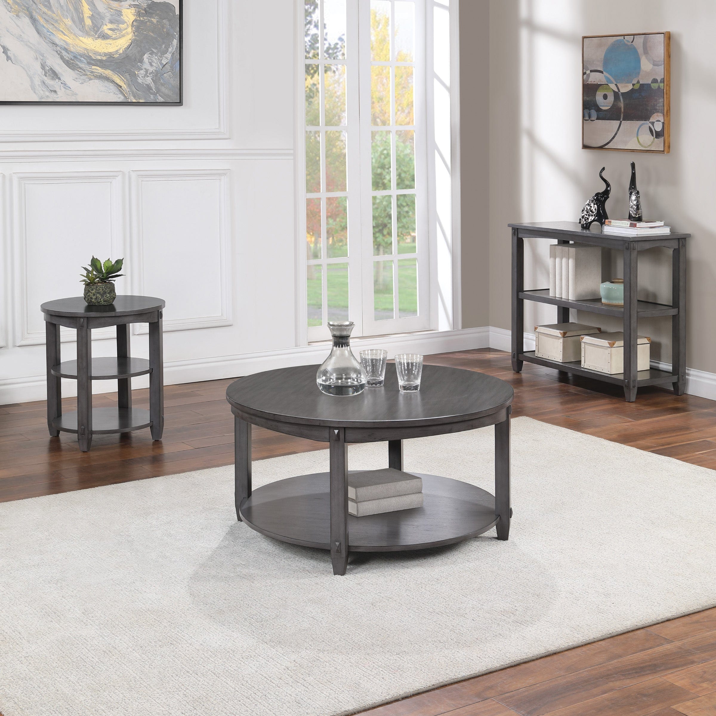 Office Star Lane Console Table [LN3630] - Modern Entryway Sofa Table for Hallway, Living Room & Office - Sturdy Wooden Hall Table with Shelf for Home Decor