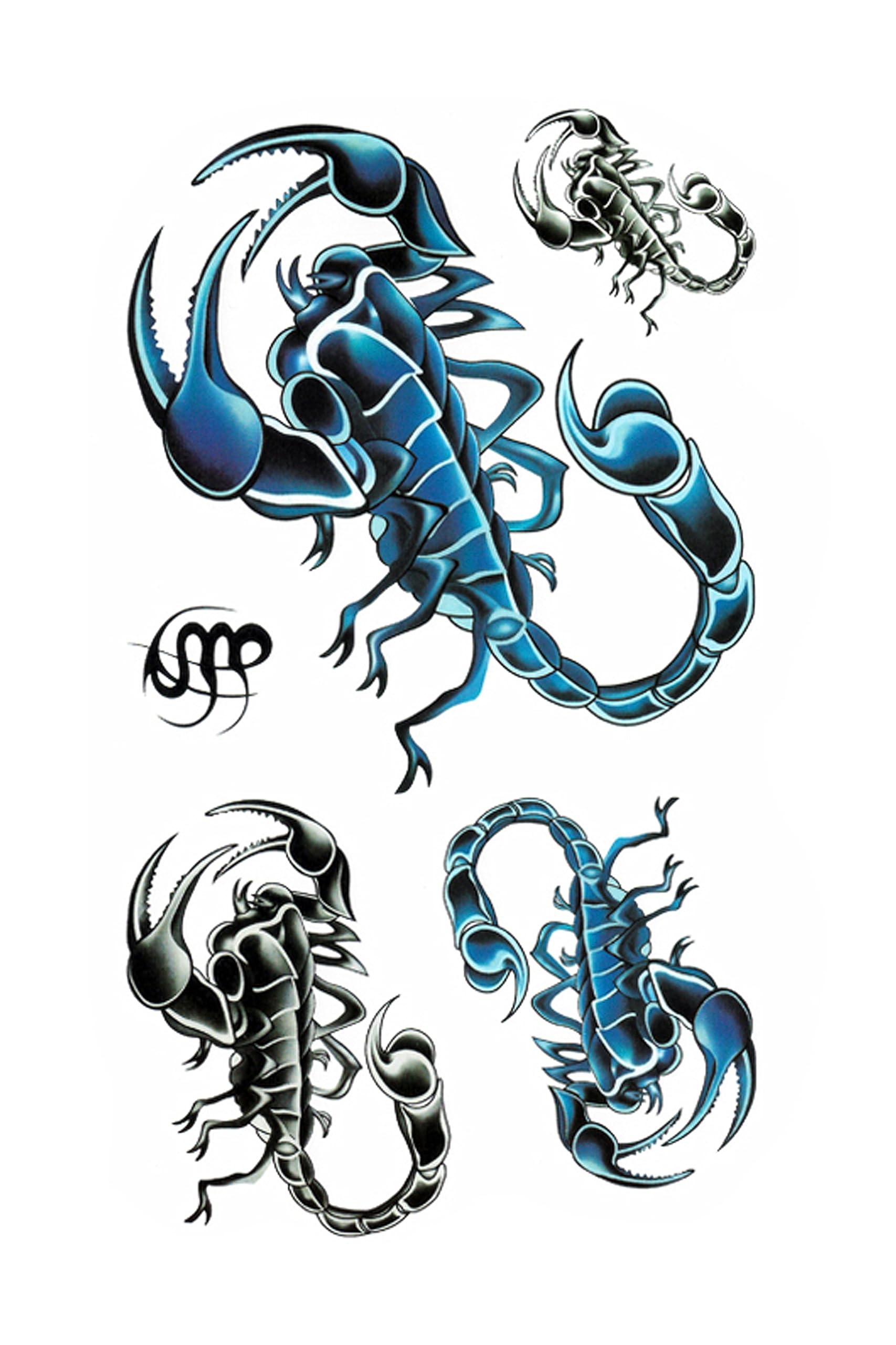 Waterproof Temporary Tattoo Stickers for Men & Women - 3D Realistic Flowers, Butterflies, Stars, Angels, Wolves & Armband Designs (21x15cm) | Perfect for Parties, Festivals, Cosplay & Body Art | HB-053