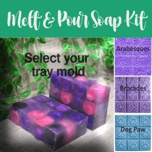 DIY Melt and Pour Soap Making Kit with Silicone Tray Mold - Create Custom Handmade Soaps for Gifts, Spa Days & Home Decor