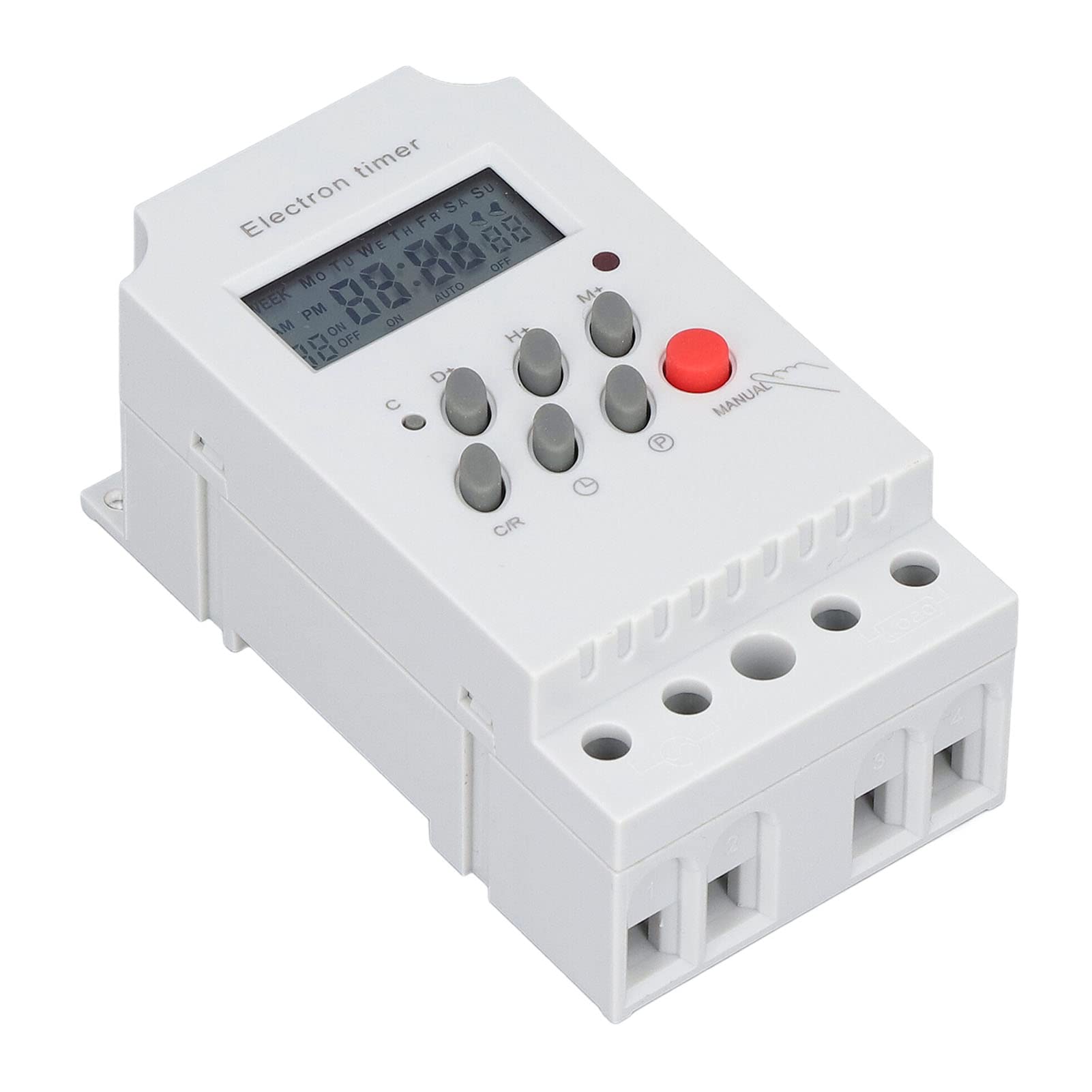 Microcomputer Electric Power Timer Controller - DIN Rail Digital Timer Switch with 60-Day Memory & Power-Off Protection | Perfect for Street Lights, Water Heaters & Home Automation
