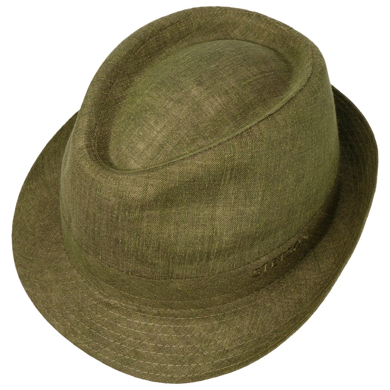 Stetson Geneva Linen Trilby Hat for Men - Classic Summer Fedora with Brim - Perfect for Outdoor Events, Weddings & Beach Vacations