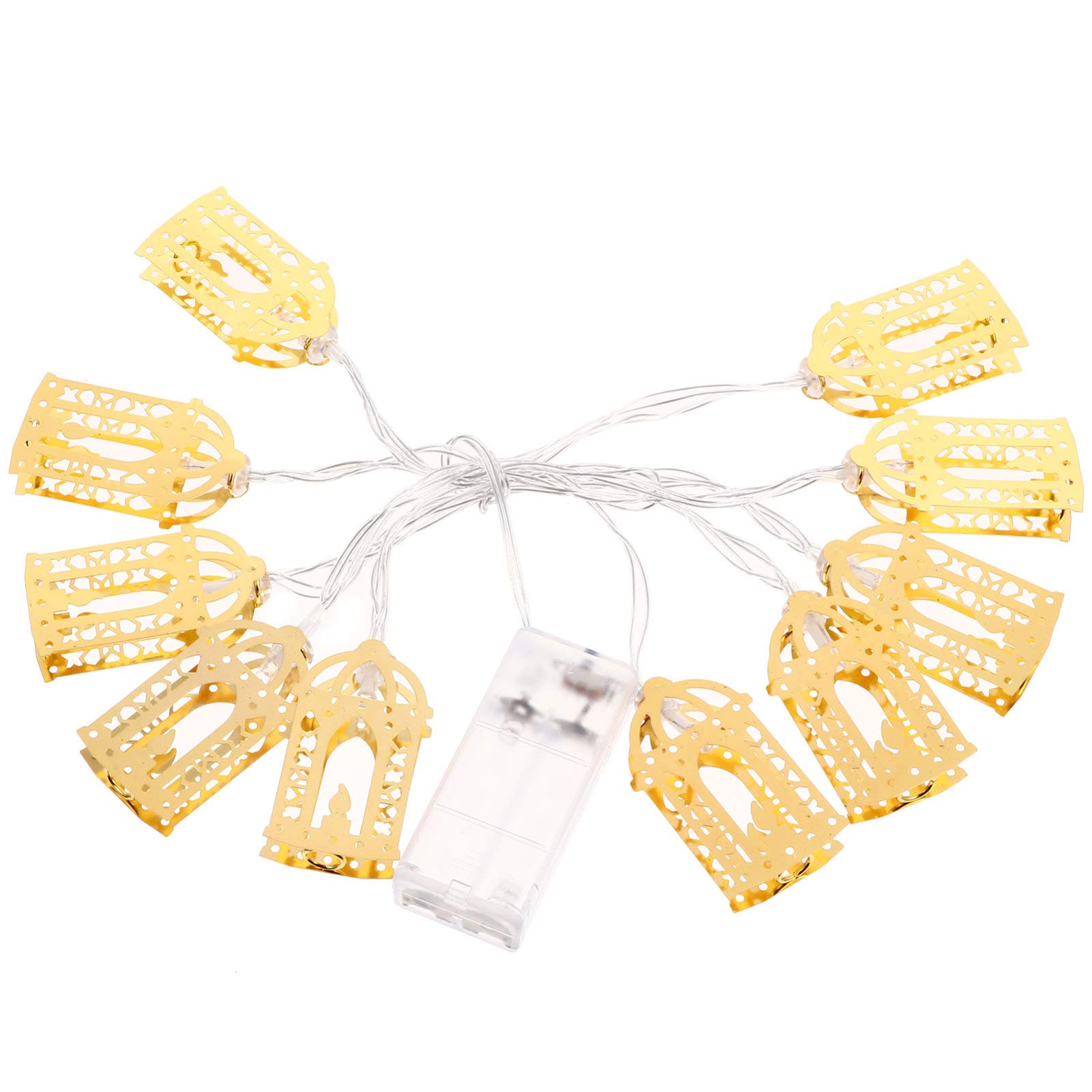 Lurrose 10 LED Ramadan Fairy String Lights - Golden Eid Lantern Lights for Indoor & Outdoor Muslim Home, Garden, Patio Decor | Perfect for Ramadan, Eid Celebrations & Nighttime Ambiance
