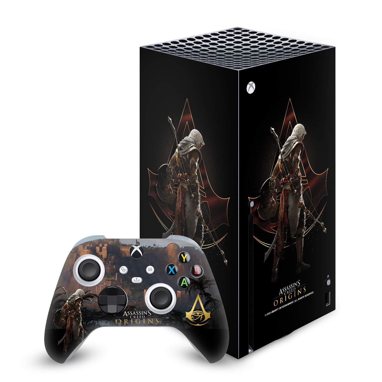 Official Assassin's Creed Bayek Crest Vinyl Skin Sticker for Xbox Series X Console & Controller - Licensed Gaming Decal with Matte Finish | Perfect for Gaming Setups, Collectors & Xbox Fans