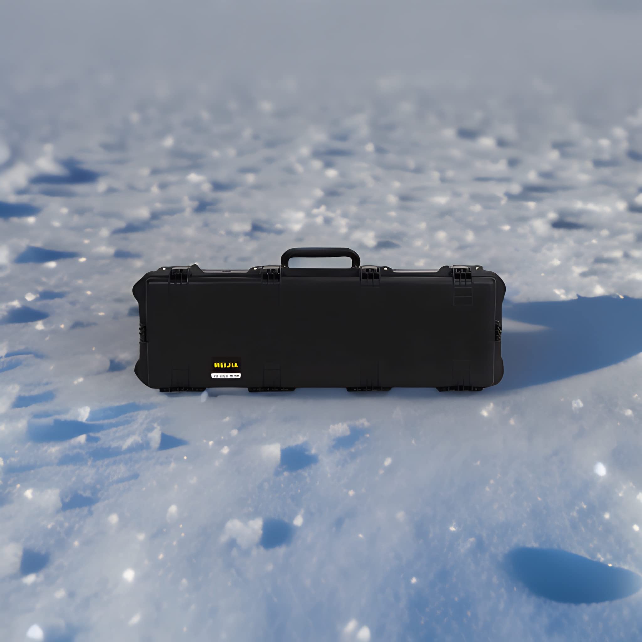 MEIJIA Premium Rolling Waterproof All Weather Hard Rifle Case with Wheels - Lightweight Durable Gun Storage with Customizable Foam Interior, Elegant Black Design | Perfect for Hunting, Shooting Range & Firearm Transport