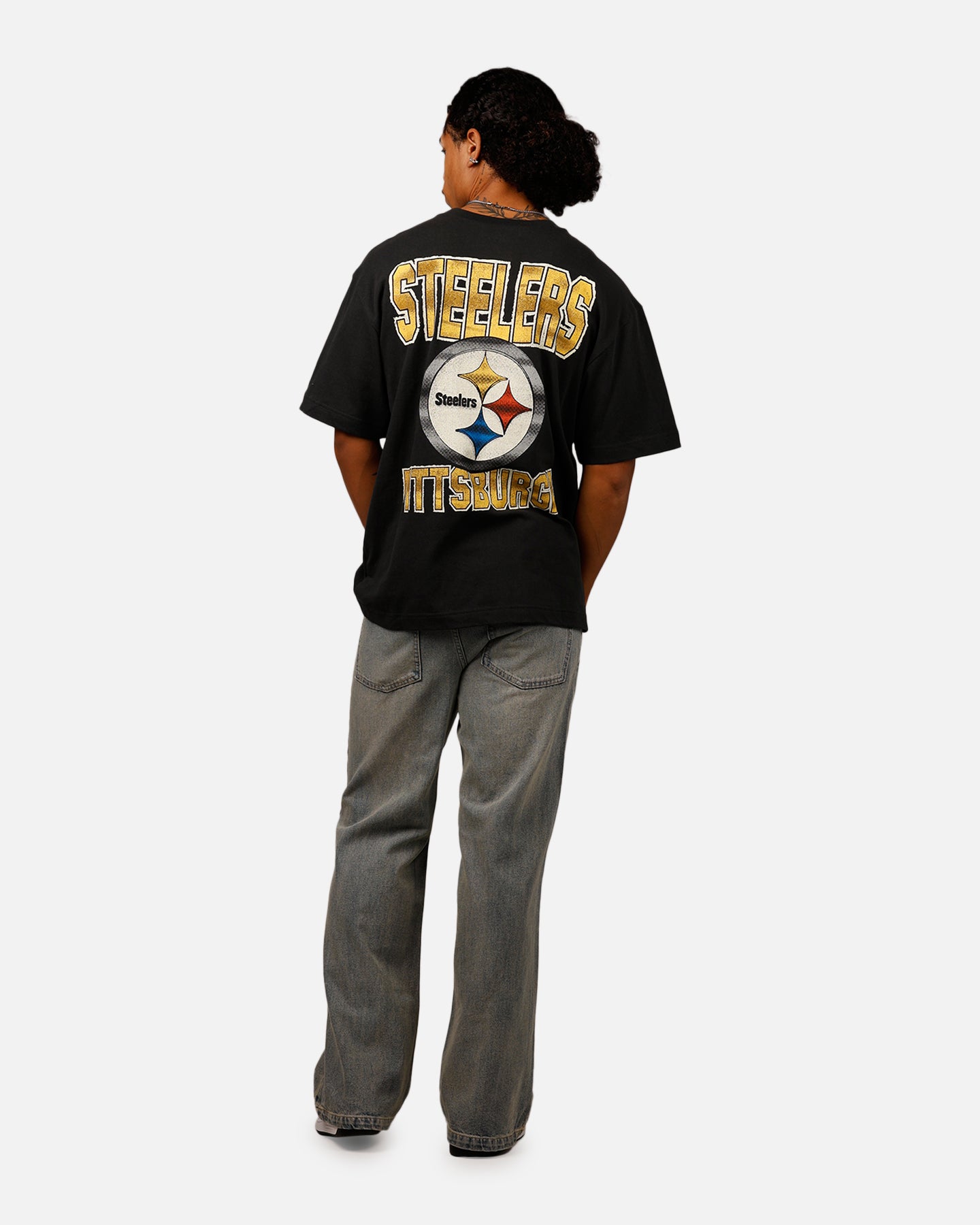 47 Brand Pittsburgh Steelers 'NFL Trophy Case' Premium Cotton T-Shirt - Black - Official NFL Licensed Apparel for Football Fans & Game Day Outfits