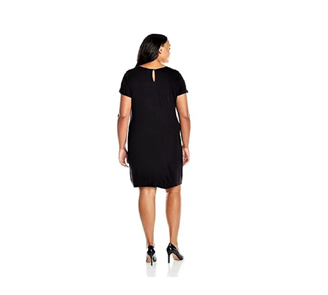 Plus Size Women's Floral Print Shift Dress - Elegant Front Design for Casual Wear, Office & Special Occasions