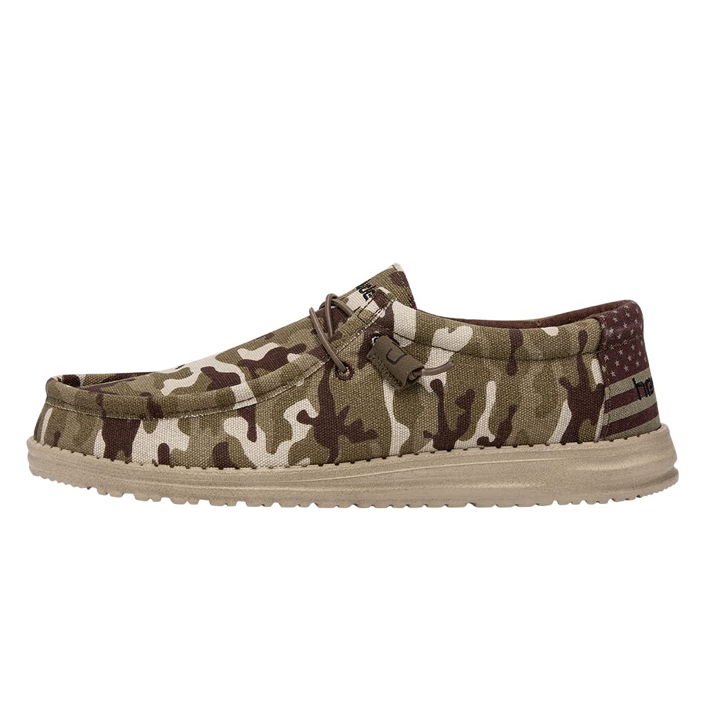 Hey Dude Men's Wally Lace-Up Loafers - Comfortable Lightweight Casual Shoes for Men | Perfect for Walking, Travel & Everyday Wear