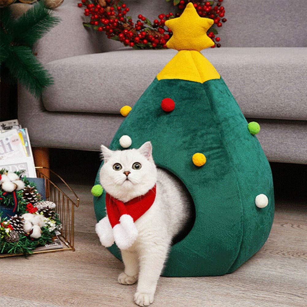 Cozy Cat Igloo Bed - Warm Pet Cave for Indoor Cats & Puppies | Perfect for Winter & Christmas