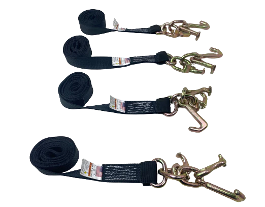 2-Pack 10-Foot Diamond Weave Ratchet Straps with RTJ Cluster Hooks & Reinforced Loops - Heavy Duty Tie Down Straps for Trucks, Trailers, Motorcycles & Cargo Securing