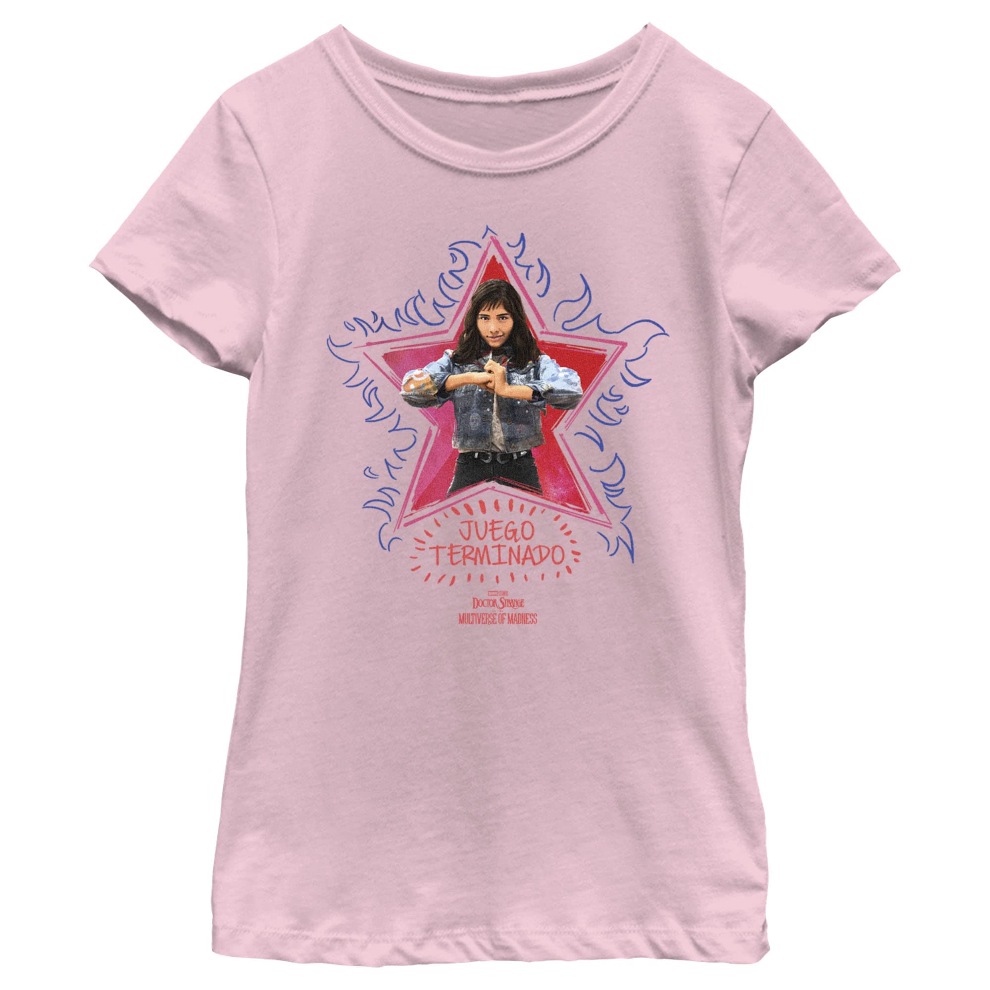 Marvel Girl's Stars of Chavez T-Shirt | Trendy Graphic Tee for Girls | Perfect for Casual Wear, School & Superhero Fans