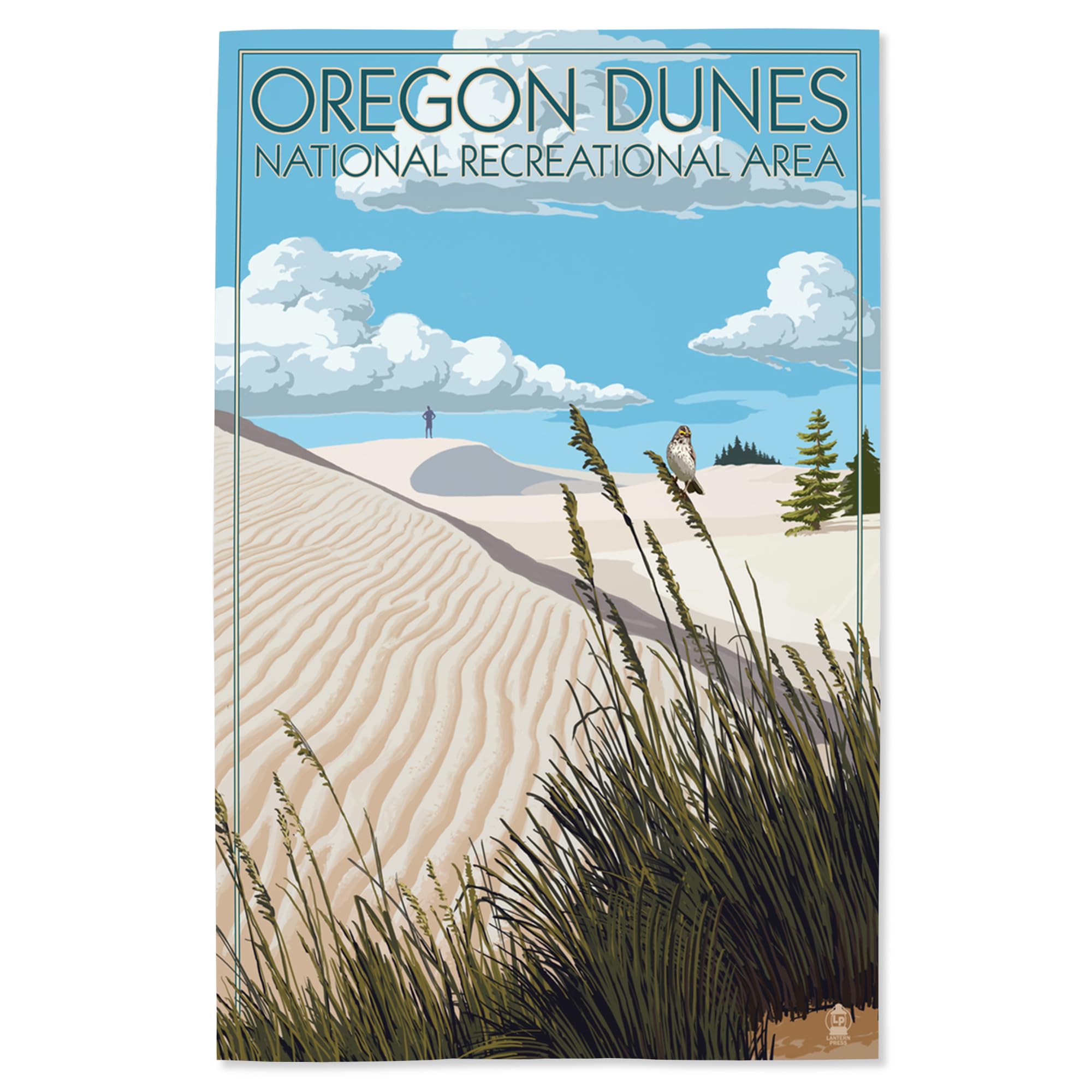 Lantern Press 16x24 Inch Giclee Art Print - Oregon Dunes Coastal Landscape Day Scene Wall Decor | Perfect for Living Room, Bedroom & Office