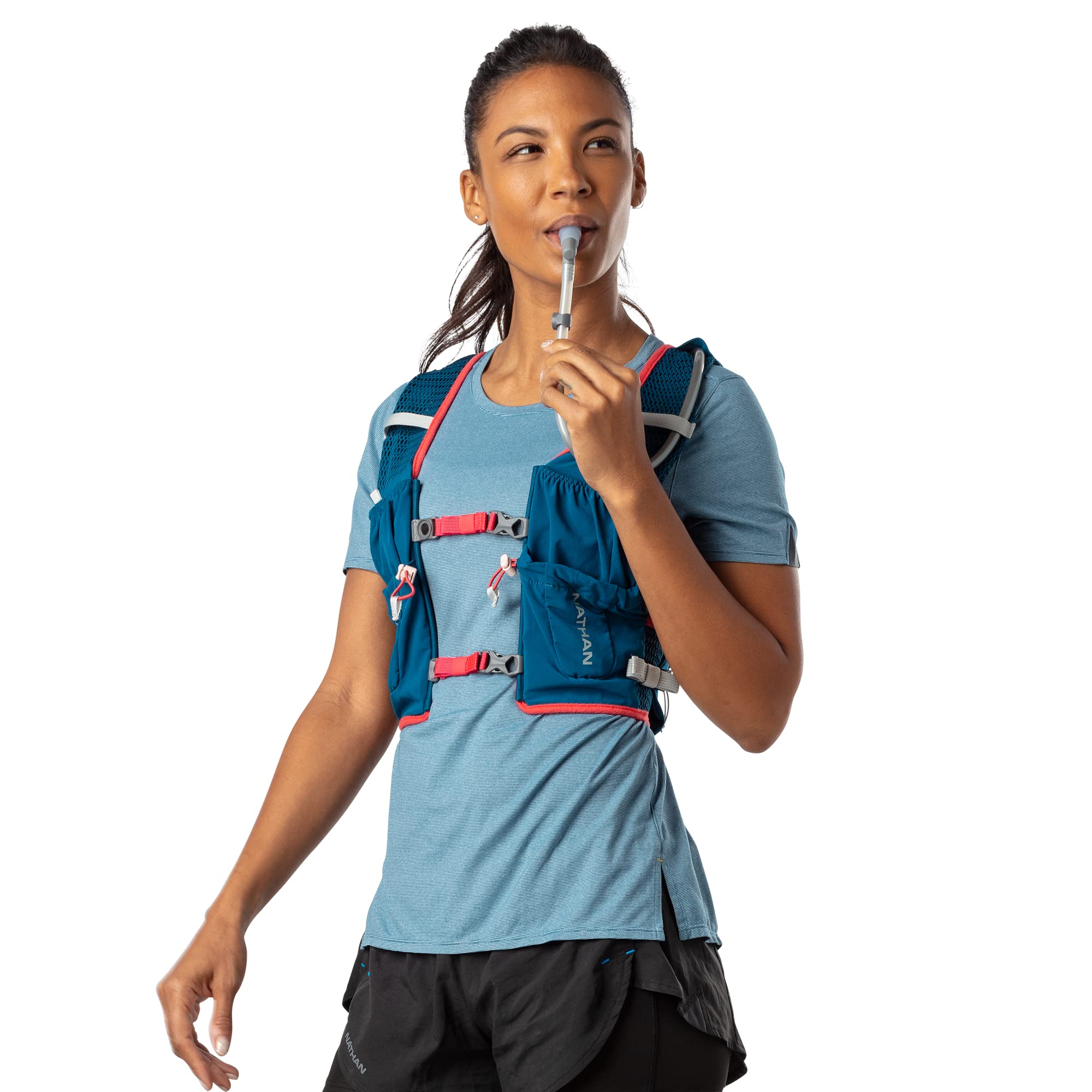 Nathan VaporAir Lite 4L Hydration Running Vest with 2L Water Bladder - Lightweight Breathable Hiking Pack with Front Bottle Pockets for Trail Running, Cycling & Outdoor Adventures