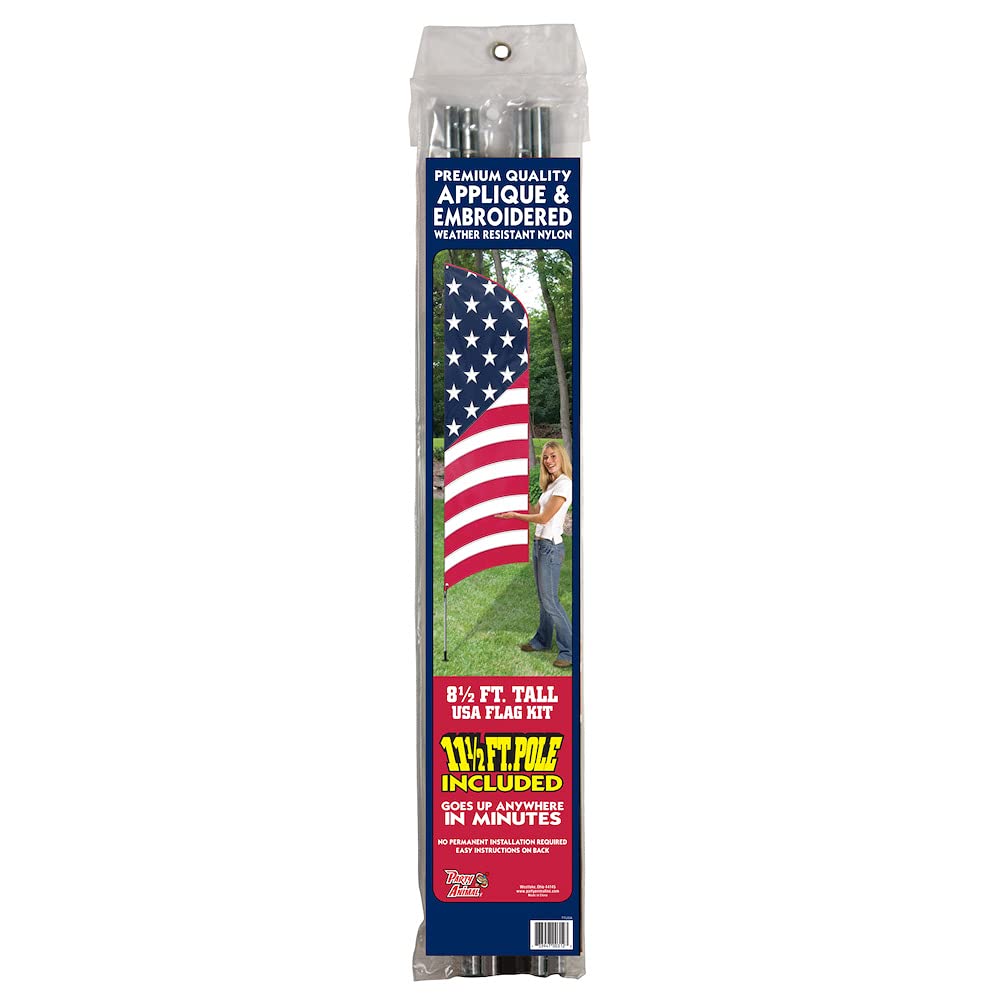USA Tall Team Flag Kit - Premium 6ft Outdoor & Indoor American Flags for Sports, Parades, and Patriotic Events