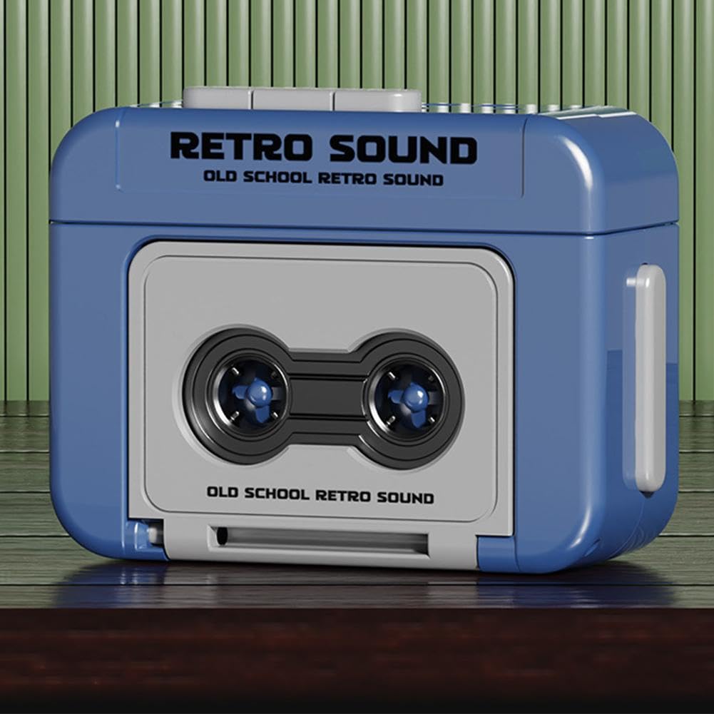 Vintage Mini Tape Recorder Keychain - Portable Retro Cassette Player Pendant - Fun Backpack Hanging Accessory Gift for Friends, Music Lovers & Collectors (Perfect for Parties, Travel & Unique Gifts)