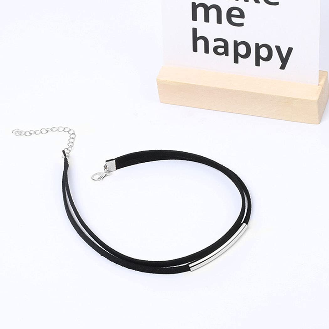 Black Velvet Choker Necklace for Women - Punk Gothic Collar Jewelry - Perfect for Parties, Concerts & Night Out