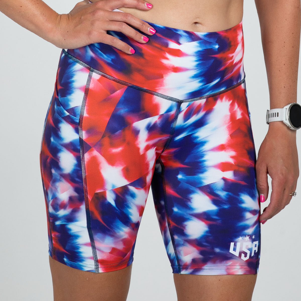 Women's Running Shorts with Pockets - Freedom Ltd Run Pulse Long Shorts for Jogging, Gym & Outdoor Workouts
