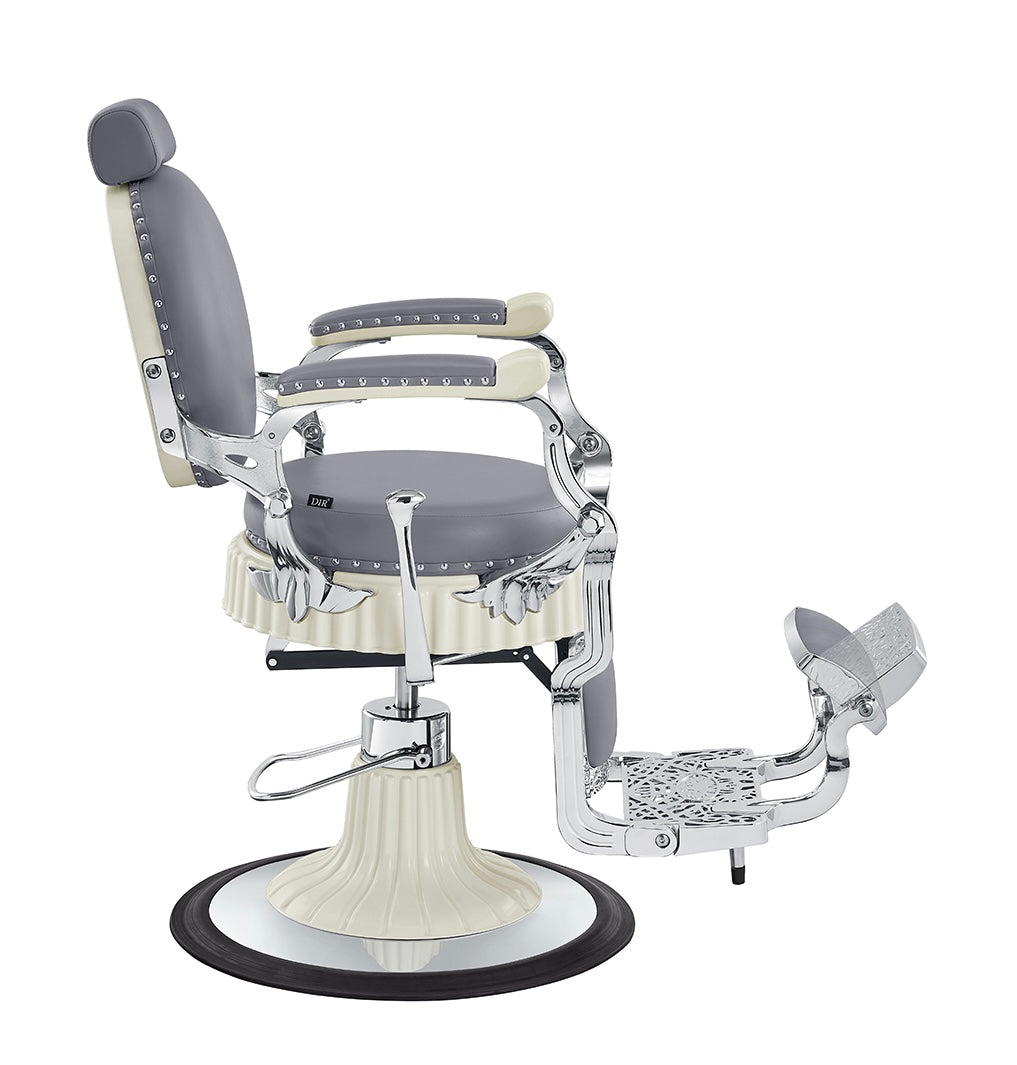 Professional Mikado Barber Chair - Heavy Duty Hydraulic Salon Styling Chair with Adjustable Height & Footrest - Perfect for Barbershops, Salons & Home Grooming Stations