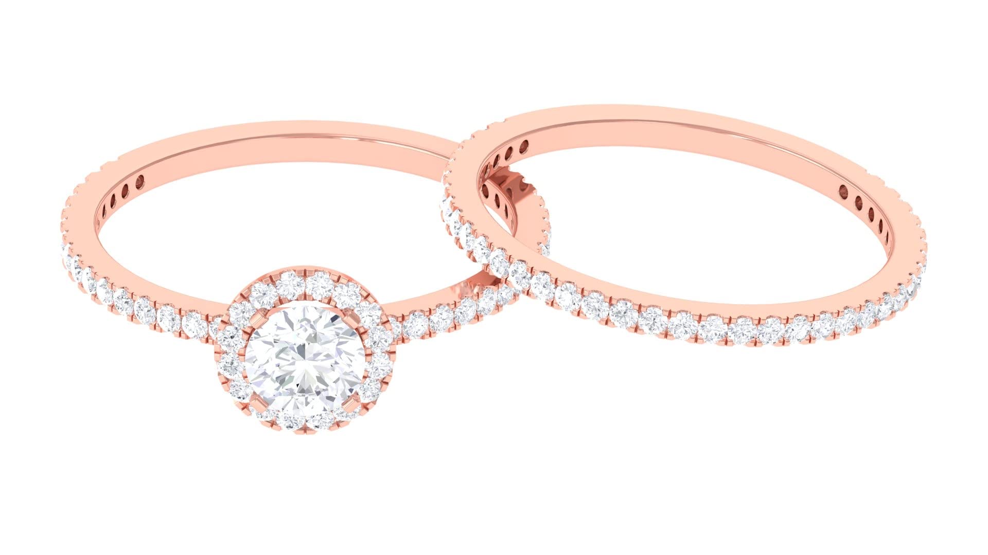 1.75 CT Moissanite Wedding Ring Set for Women - 14K Solid Gold Engagement & Bridal Ring with Accent Stones | Classic Elegance for Proposals, Anniversaries & Special Occasions