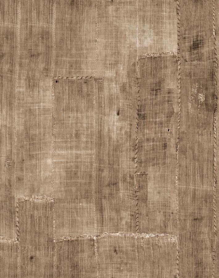 Chris Benz Lafayette Patchwork Brown Wallpaper - Vintage-Inspired Peel & Stick Wallpaper for Living Room, Bedroom & Home Decor
