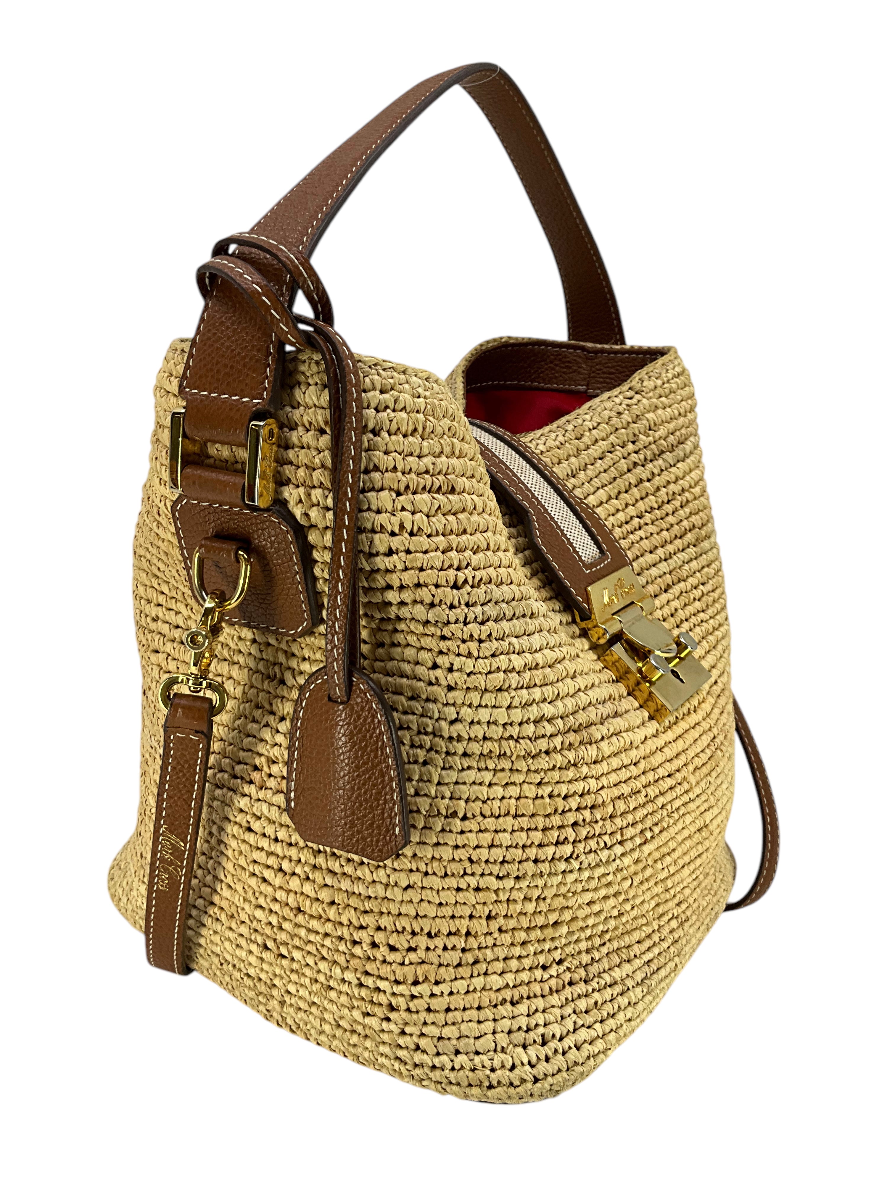MARK CROSS Murphy Raffia Bag - Stylish Woven Straw Handbag for Women | Perfect for Summer, Beach, Travel & Everyday Use