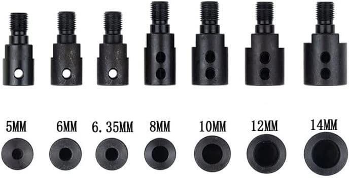 CHANCS 1.5-10MM (3/8-24UNF) Self-Locking Drill Chuck with 8MM Bore & Fine Thread Connecting Rod - Electric Drill Chuck Adapter for Handheld Power Drills - Perfect for DIY Projects, Woodworking, and Metalworking
