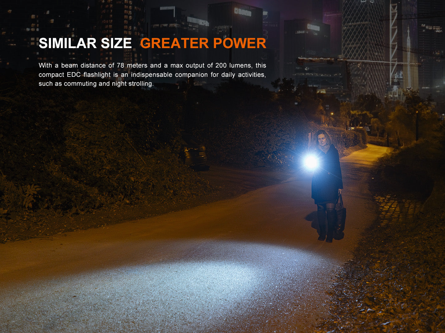 Fenix E12 V3 Compact AA Flashlight - High Lumens Pocket-Sized EDC Torch for Camping, Hiking & Emergency Use