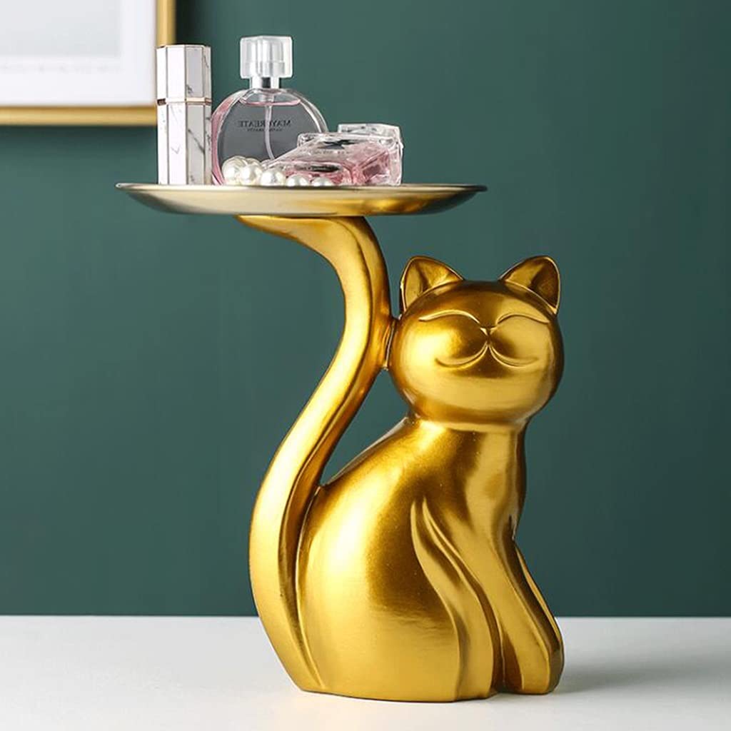 Stylish Gold Resin Animal Key Tray - Cute Key Holder for Jewelry, Earrings, and Candy - Perfect for Home, Living Room, Bedroom, and Entryway Décor | Organize Keys & Small Items on Desks & Tables