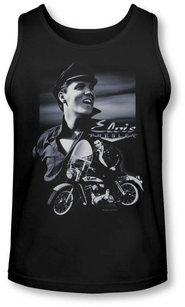 Elvis Men's Motorcycle Tank Top - Breathable Sleeveless Shirt for Bikers & Summer Riding - Perfect for Harley Davidson & Cruiser Motorcycles