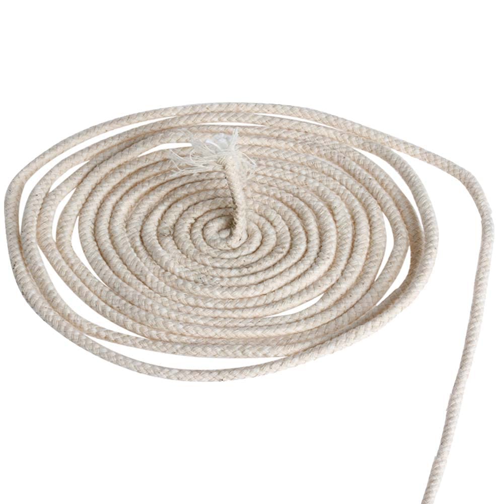 10M (33 ft) 3mm Round Braided Candle Wick Replacement for Alcohol Lamps & DIY Candle Making - Premium Cotton Wick for Handmade Candles, Oil Lamps, and Emergency Lighting Supplies (Perfect for Home Decor, Camping, and Power Outages)