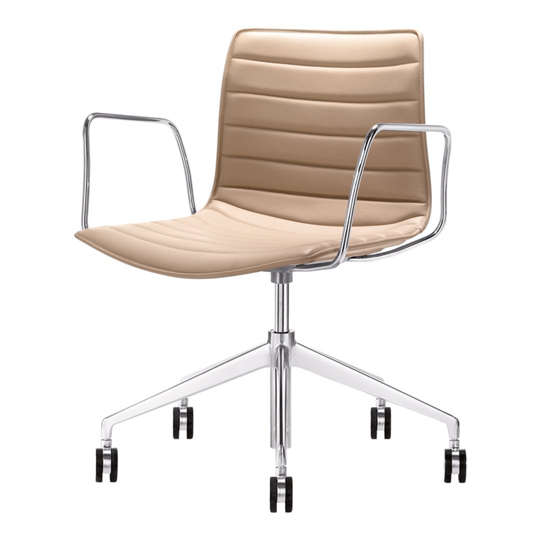 5-Star Swivel Base Upholstered Office Chair - Catifa 46 Ergonomic Executive Chair for Home & Office - Comfortable Desk Chair with Adjustable Height for Work & Study