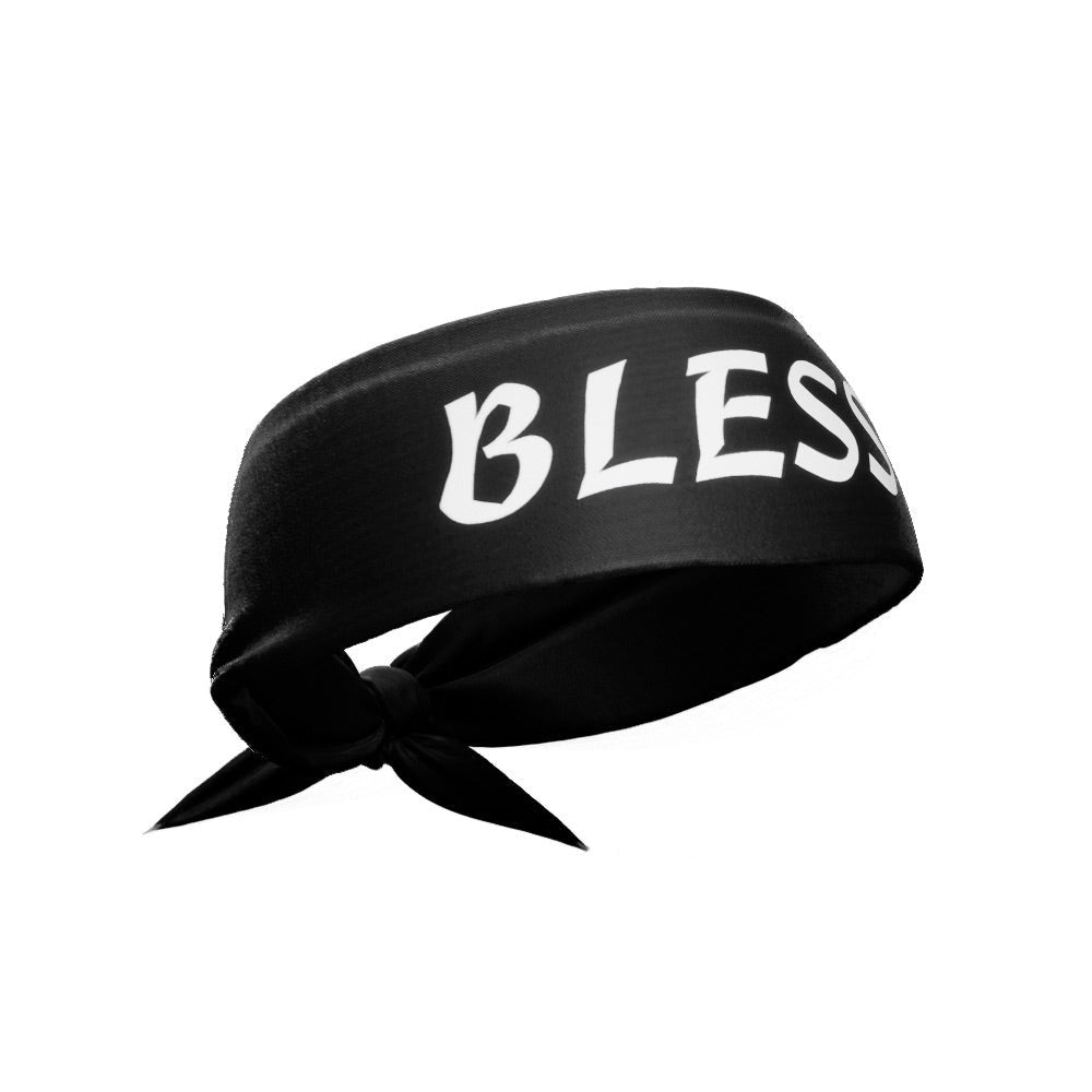 BLESSED Black Hair Tie Headband for Women - Stylish Hair Accessory for Workouts, Yoga, Running & Everyday Wear