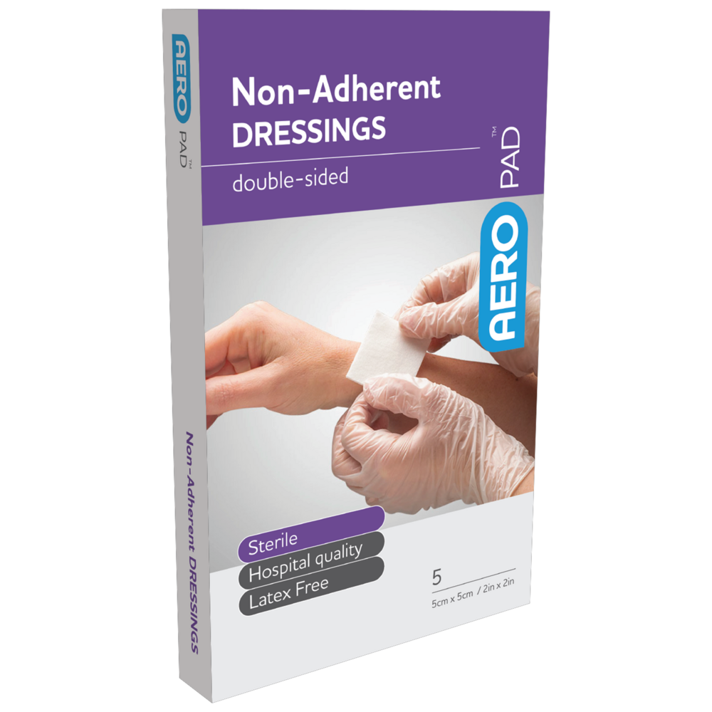 Non-Adherent Dressing Pad 5x5cm (5-Pack) – Sterile Wound Care for Burns, Cuts & Post-Surgery | First Aid & Medical Supplies