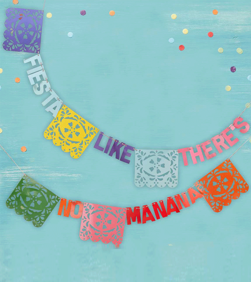 Vibrant Fiesta Flag Paper Party Bunting by Ginger Ray - Perfect for Cinco de Mayo, Birthday Parties & Mexican Themed Decorations