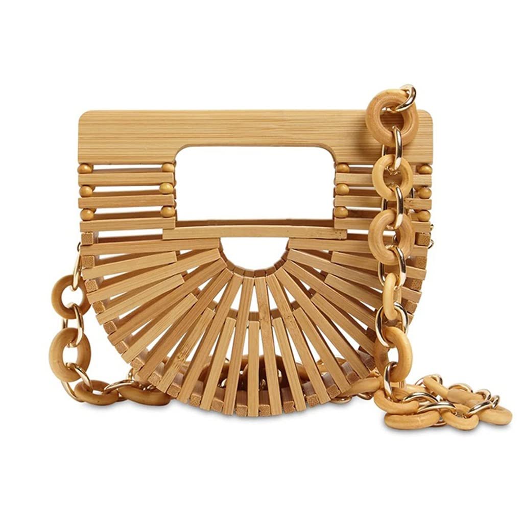 Stylish Women's Woven Straw Shoulder Bag - Vintage Bamboo Handbag & Waist Bag for Summer, Beach, Holiday - Fashionable Small Crossbody Purse (Color: 01) | Perfect for Vacation, Shopping, and Casual Outings