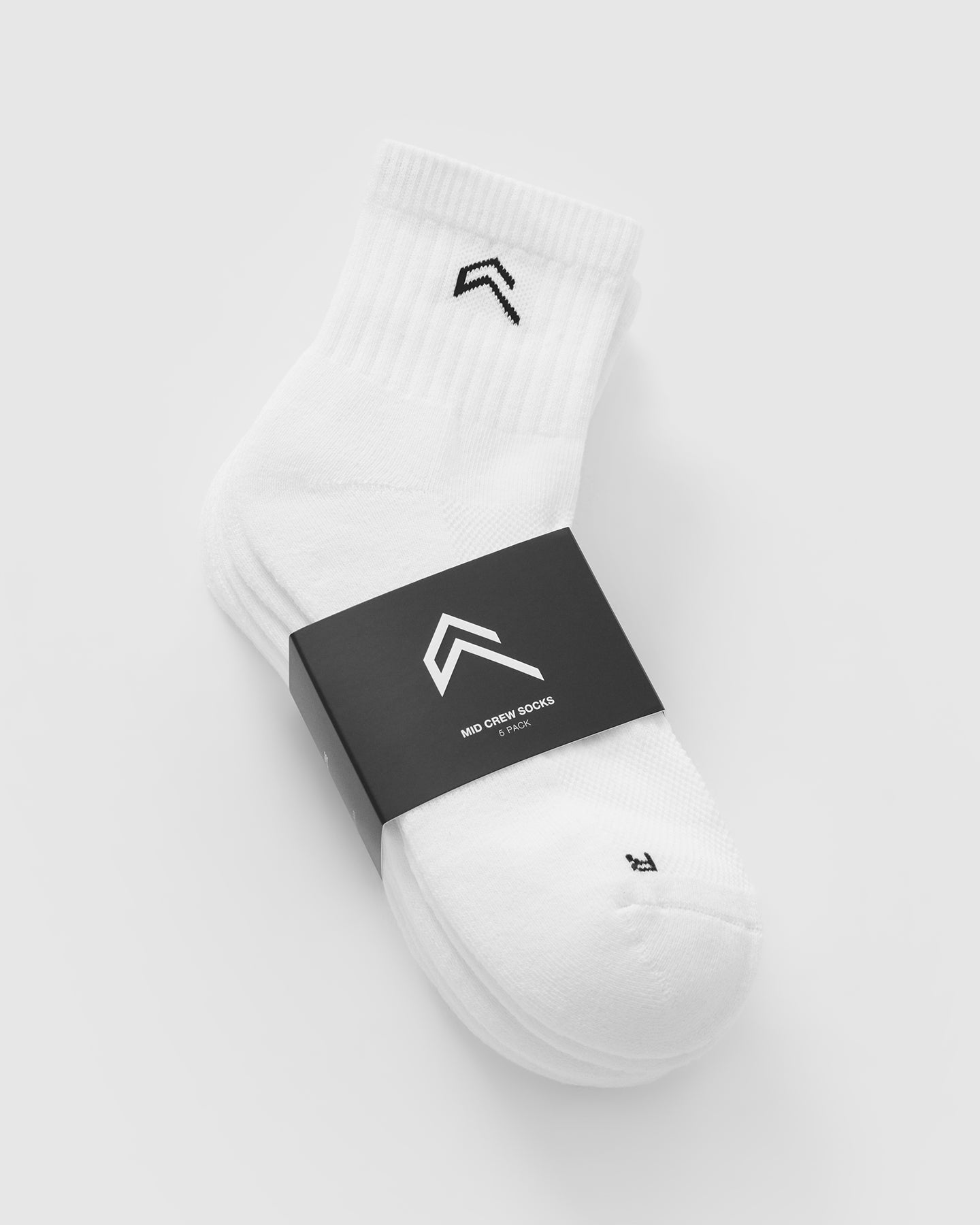 5-Pack Mid Crew Socks for Men & Women - Breathable Cotton White Athletic Socks for Running, Gym & Everyday Wear