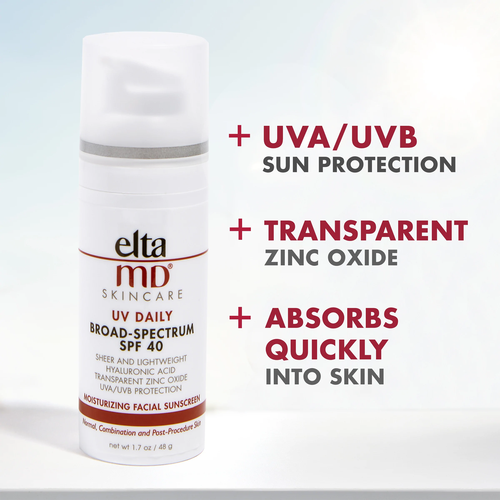 EltaMD UV Daily Broad Spectrum SPF 40 Tinted Face Sunscreen Moisturizer - Oil-Free, Hydrating Sun Protection for Daily Use, Perfect Under Makeup