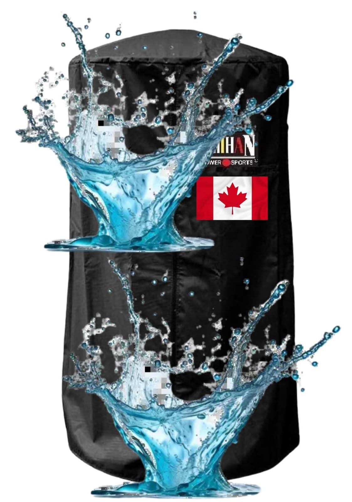 80 Inch Canada Flag Waterproof Boxing Bag Cover - XL Freestanding Punching Bag for Outdoor Training | Heavy Duty BOB Daddy Bag with Black MEGA Size Protection | Perfect for Home Gym, Martial Arts & Boxing Practice